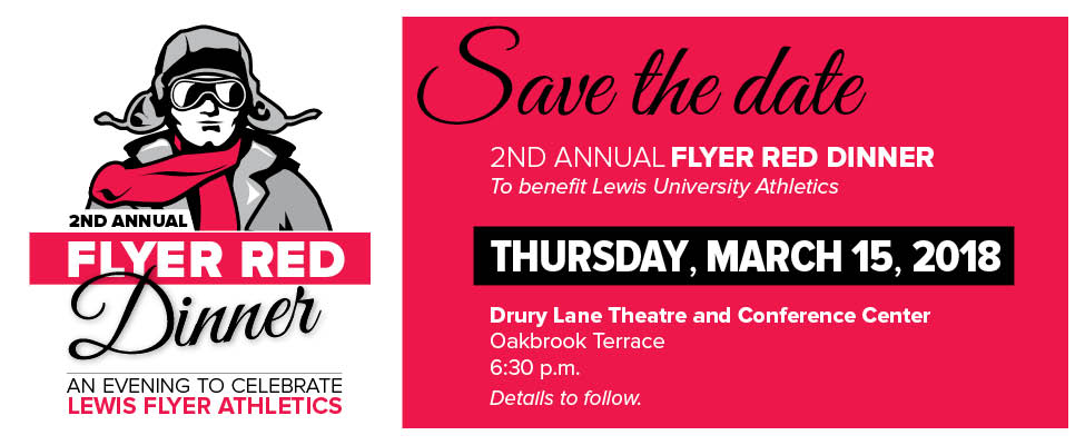 flyer red dinner lewis university alumni friends
